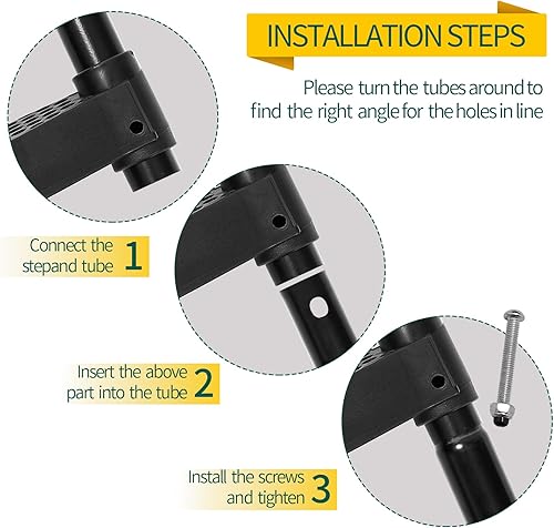 Miniatura 4 de Escalera para cama elástica con escalones anchos horizontales, para trampolines de 12 pies y 14 pies, capacidad de 220 libras, accesorios de