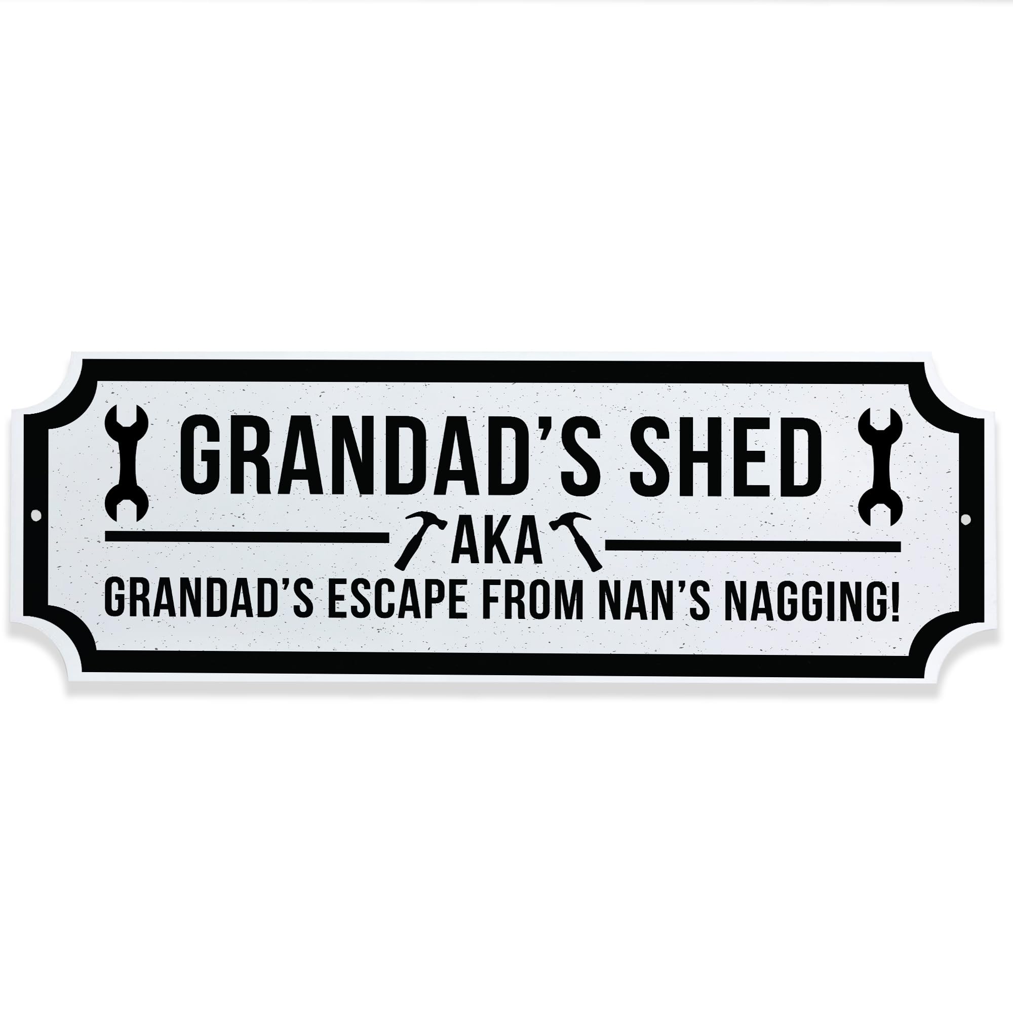 Red Ocean Funny Shed Sign For Grandad Hanging Garden Summerhouse Man Cave Sign Fathers Day Birthday Gift For Grandad Shed Decor