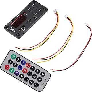 Placa decodificadora Bluetooth MP3 para carro, rádio estéreo Bluetooth 5.0 Fm, módulo de decodificação de áudio com controle remoto, suporta USB/Wma Aux para alto-falante ou outros aparelhos