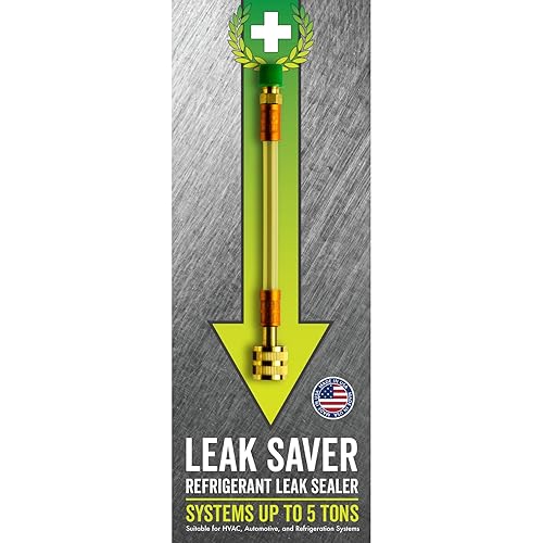 Leak Saver - Sellador de fugas refrigerante para sistemas de hasta 5 toneladas compatible con la mayoría de los sistemas de aire acondicionado y