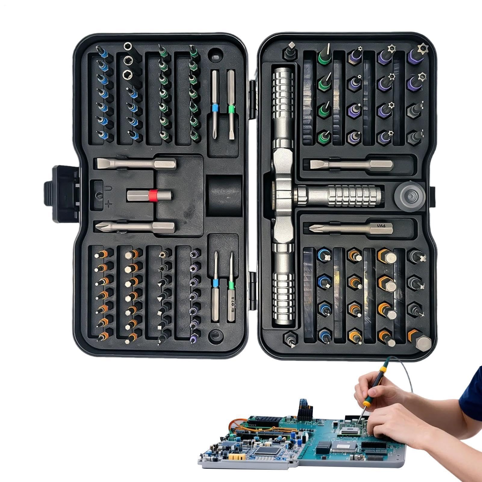 Juego Destornilladores Magnéticos Herramienta reparadora magnética portátil | Juego De Puntas Para Destornillador para reloj, gafas, bici, electrónica, ordenador, hogar, garaje y más