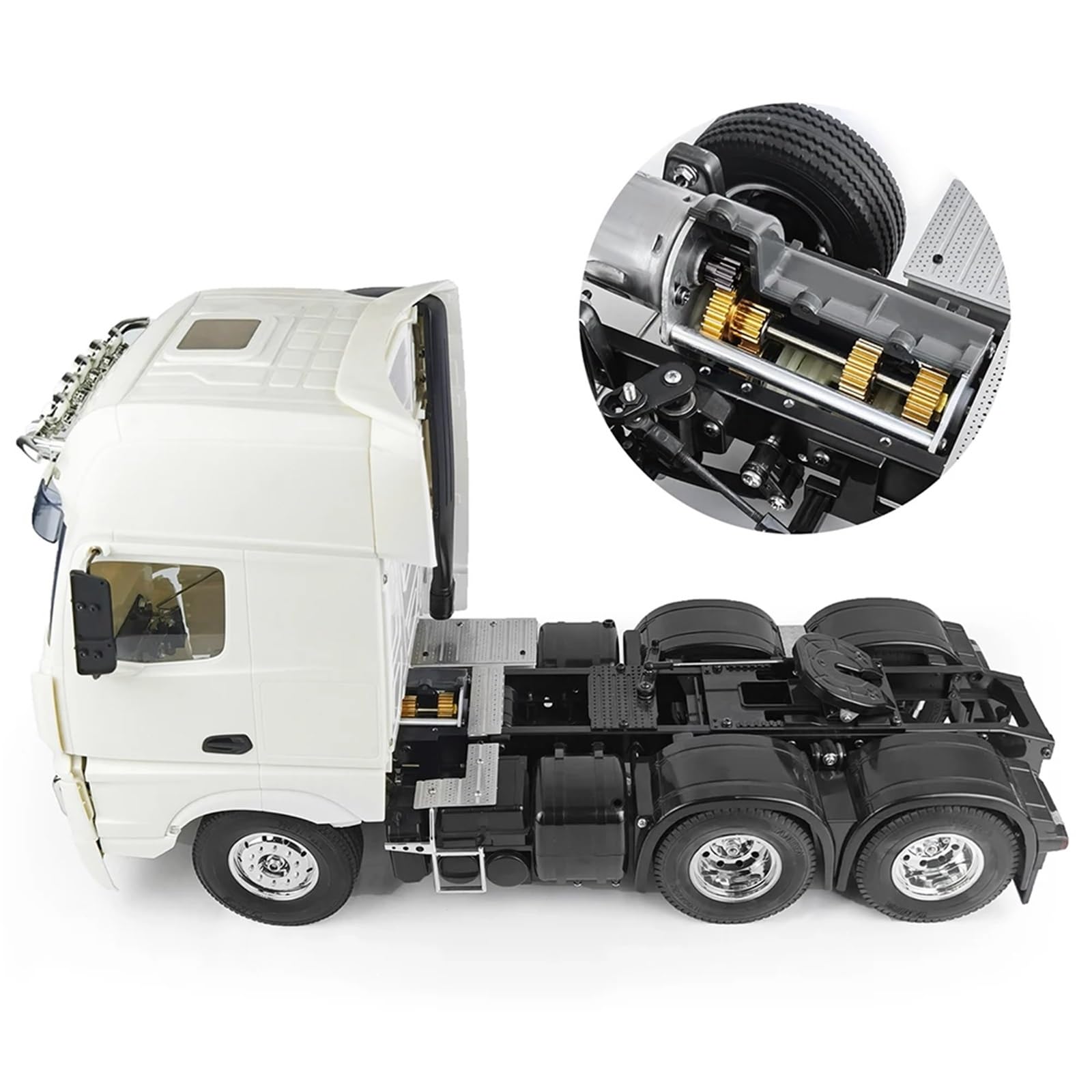 Pour Tamiya Pour Man Pour Scania 1/14 Kit 7 Pièces Moteur Boîte Vitesses Engrenages Voiture RC Remorque Remorquage Camion Dragster Pièces Rechange Remplacement RC