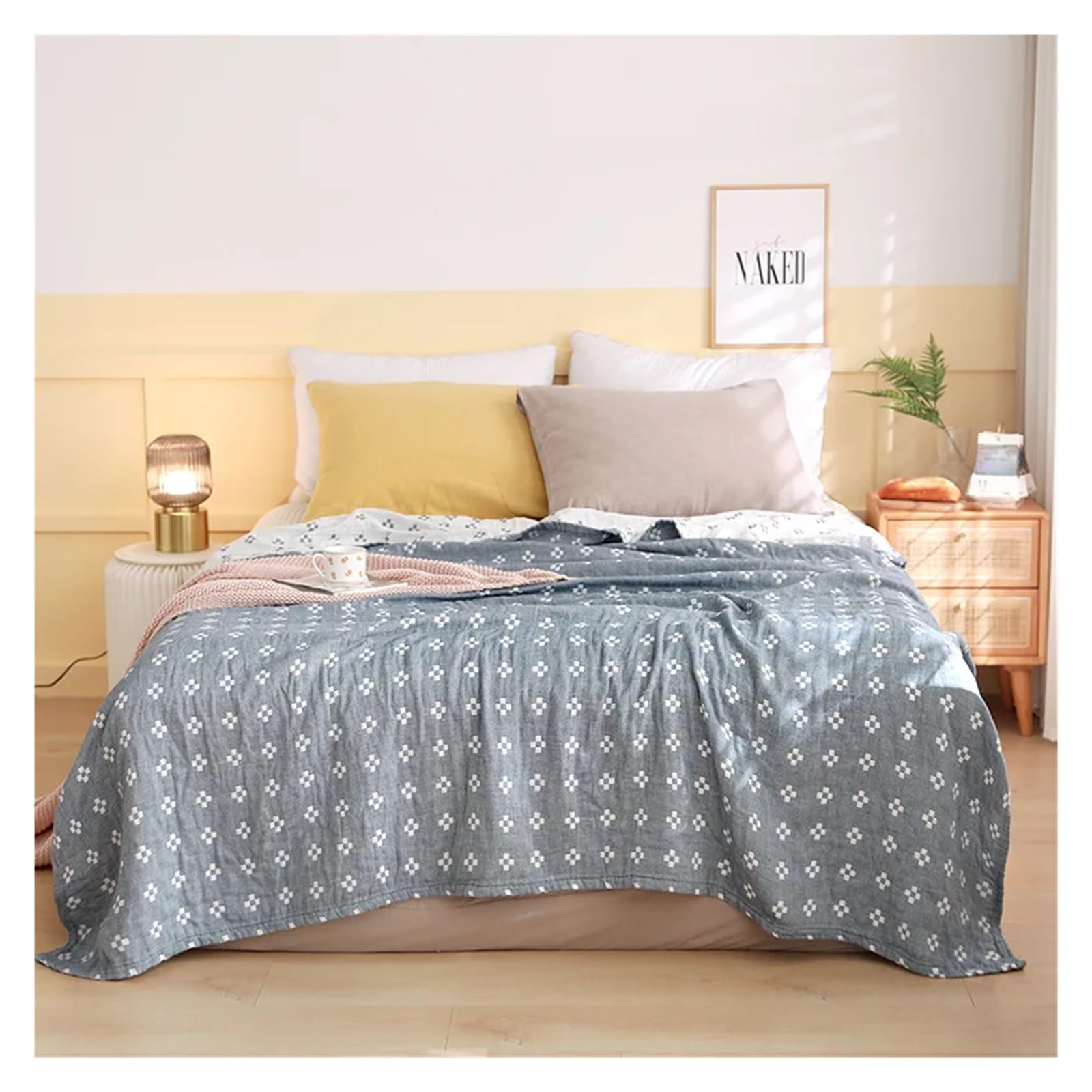 BAYNOPURIN Sofa Blanket Cotton Gauze Thin Summer Cooling Towel Blanket Bedspread on Bed Picnic Sofa Bedding Coverlet Sleeping Nap Quilt