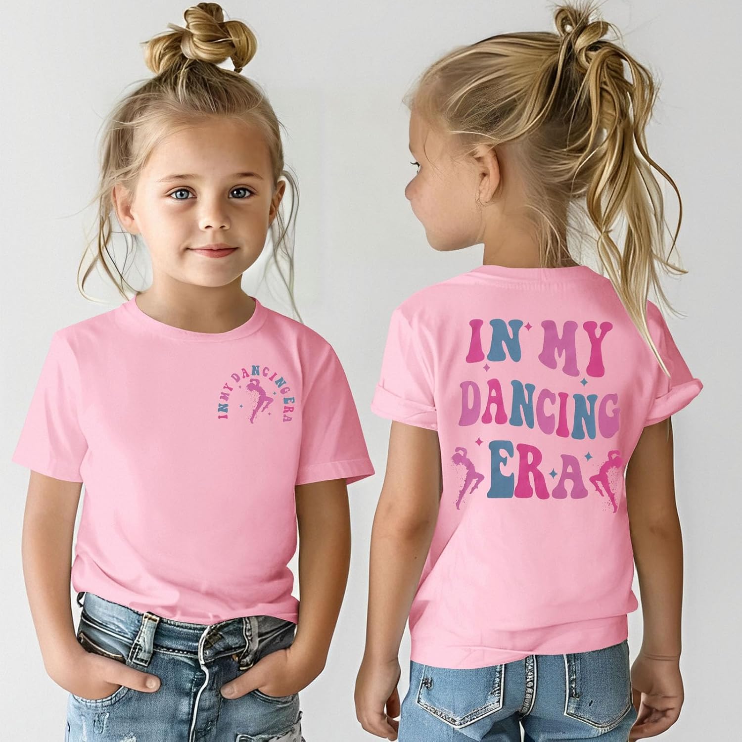 in My Dancing Era Shirt for Girls Kid Toddler Groovy Dancer Graphic T-Shirt Funny Tees Short Sleeve Performance Tops