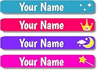 Vista 98 de Lovable Labels - 120 Etiquetas infantiles personalizadas, impermeables, aptas para lavavajillas, se pegan y despegan, son ideales