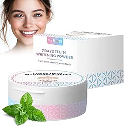 Blanqueador Dental Profesional,Polvos Blanqueadores Dientes,Blanqueamiento Dental Eliminación Profunda de Manchas,Eficaz Para Fortalecer Dientes y Encías,Suave Para Dientes Sensibles(white)