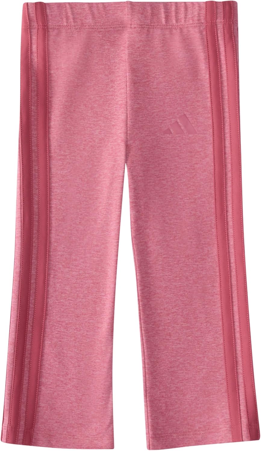 adidas Girls Long Sleeve Ruffle Raglan Tee and Flare Pant Set