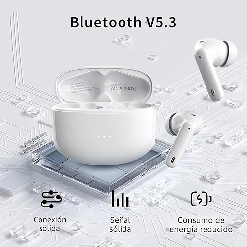 Miniatura 3 de Auriculares inalámbricos A40 Pro, auriculares Bluetooth de 50 horas de reproducción, micrófono integrado con cancelación de ruido con funda de