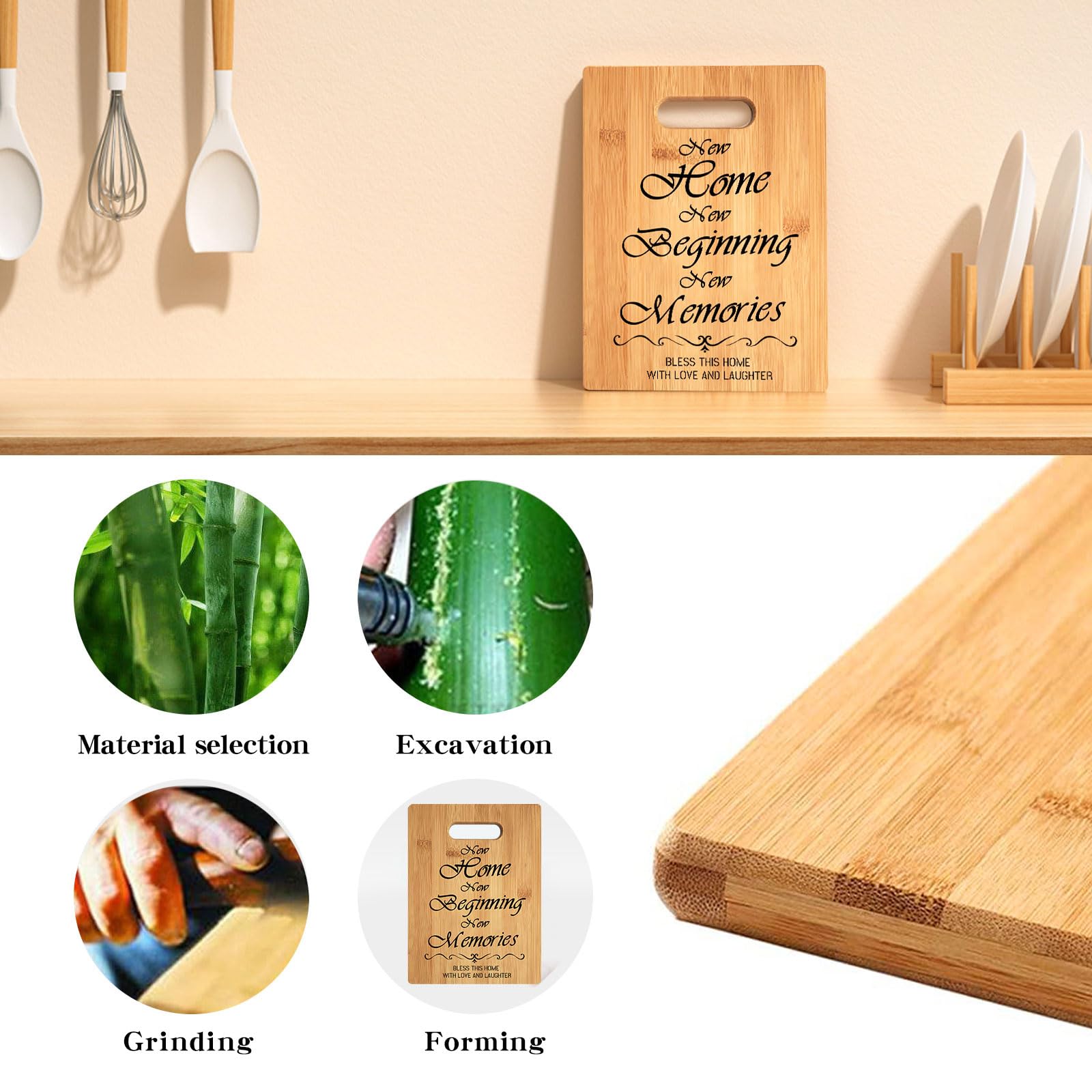 Personalized House Warming Cutting Board - New Home Gift For Women With Engraved Message
