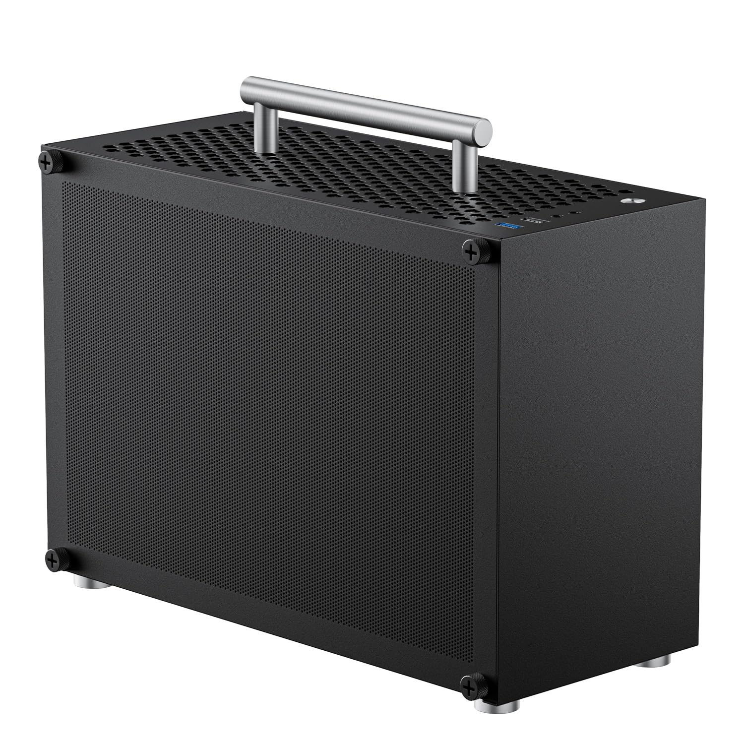 Custodia per PC Mini ITX, custodia per computer con fattore di forma ridotto - Metalfish T60 nero