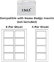 Vista 6 de YouOWO - 12 soportes para tarjetas de identificación para tarjetas de identificación, soporte para tarjetas de identificación es de 3.1 x 3.5 in, se