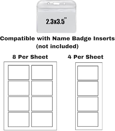 Miniatura 6 de YouOWO - 12 soportes para tarjetas de identificación para tarjetas de identificación, soporte para tarjetas de identificación es de 3.1 x 3.5 in, se