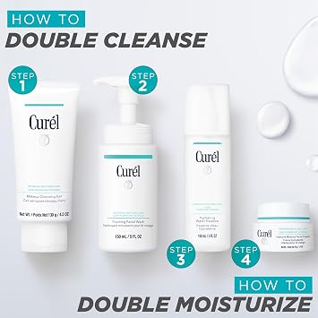 Curel Japanese Skin Care Travel Size Toiletries, for Dry, Sensitive Skin, Travel Size Face Wash, Travel Size Lotion, Travel Size Makeup Remove
