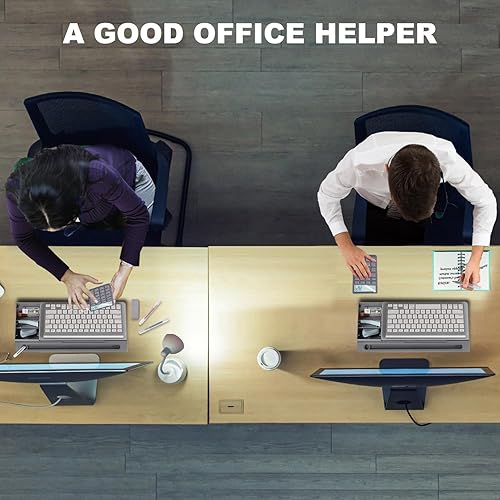 Vista 53 de TSJ OFFICE - Pizarra blanca para escritorio que se borra en seco para oficina, hogar y estudiantes, soporte para teclado de computadora, Base