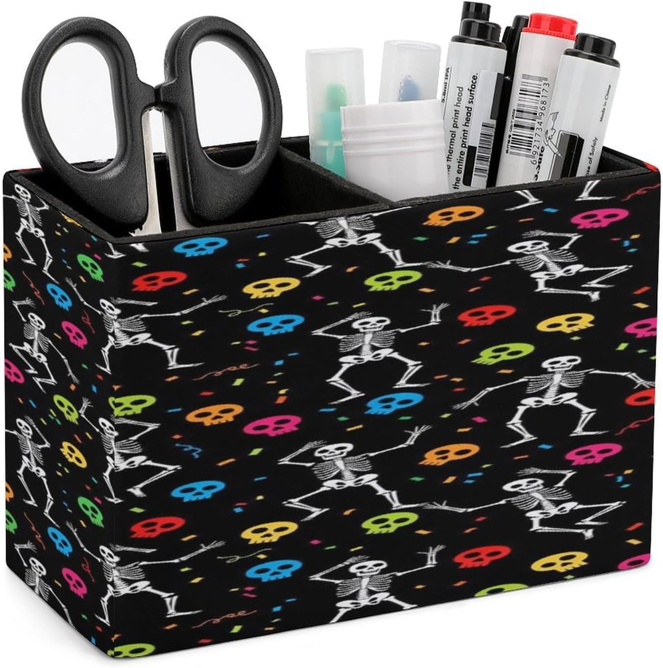 Multi Purpose Funny Dancing Skull Skeleton Pencil Holder Organizer