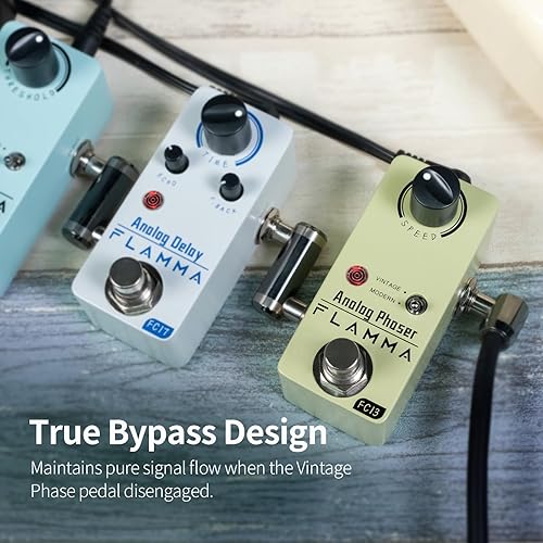 Vista 66 de FLAMMA Pedal de compresor FC21 Pedal de efectos de guitarra eléctrica Efecto de compresión óptica clásica True Bypass