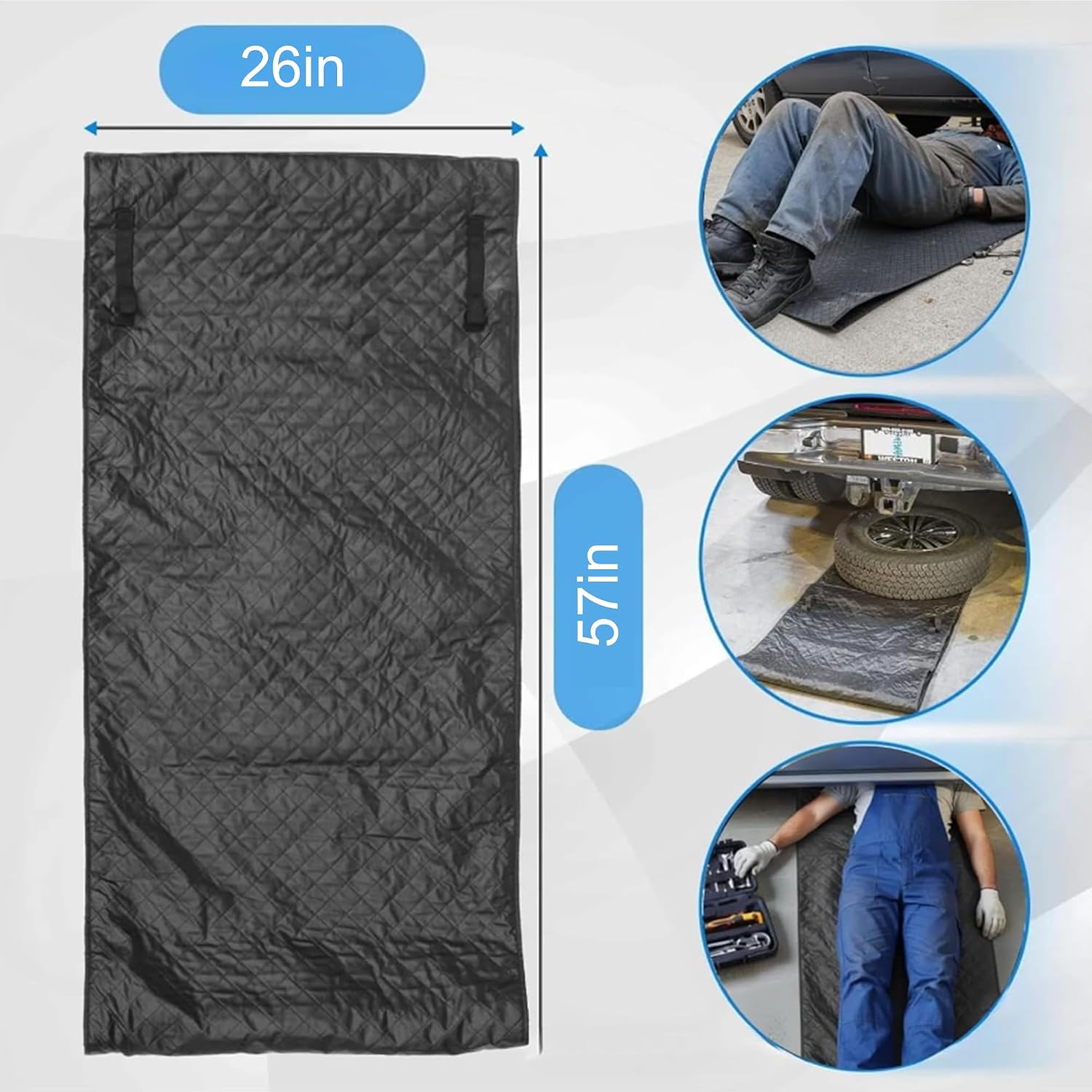 Rolling Creeper Mat,57x26 Inch Portable Creeper Rolling Pad with Storage Bag and Gloves, Foldable Mechanics Mat for Low Clearance, Auto Repairing Tool for Working On The Ground, Gifts for Men 2026