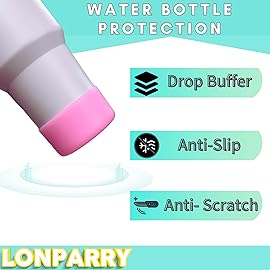 LONPARRY 2-Pack Silicone Boot for Stanley 40 30 oz Quencher Adventure Tumbler, IceFlow 30/20 oz, Compatible with Stanley Cup Protector Accessories Anti-Slip Sleeve Clear Peach | Spinel