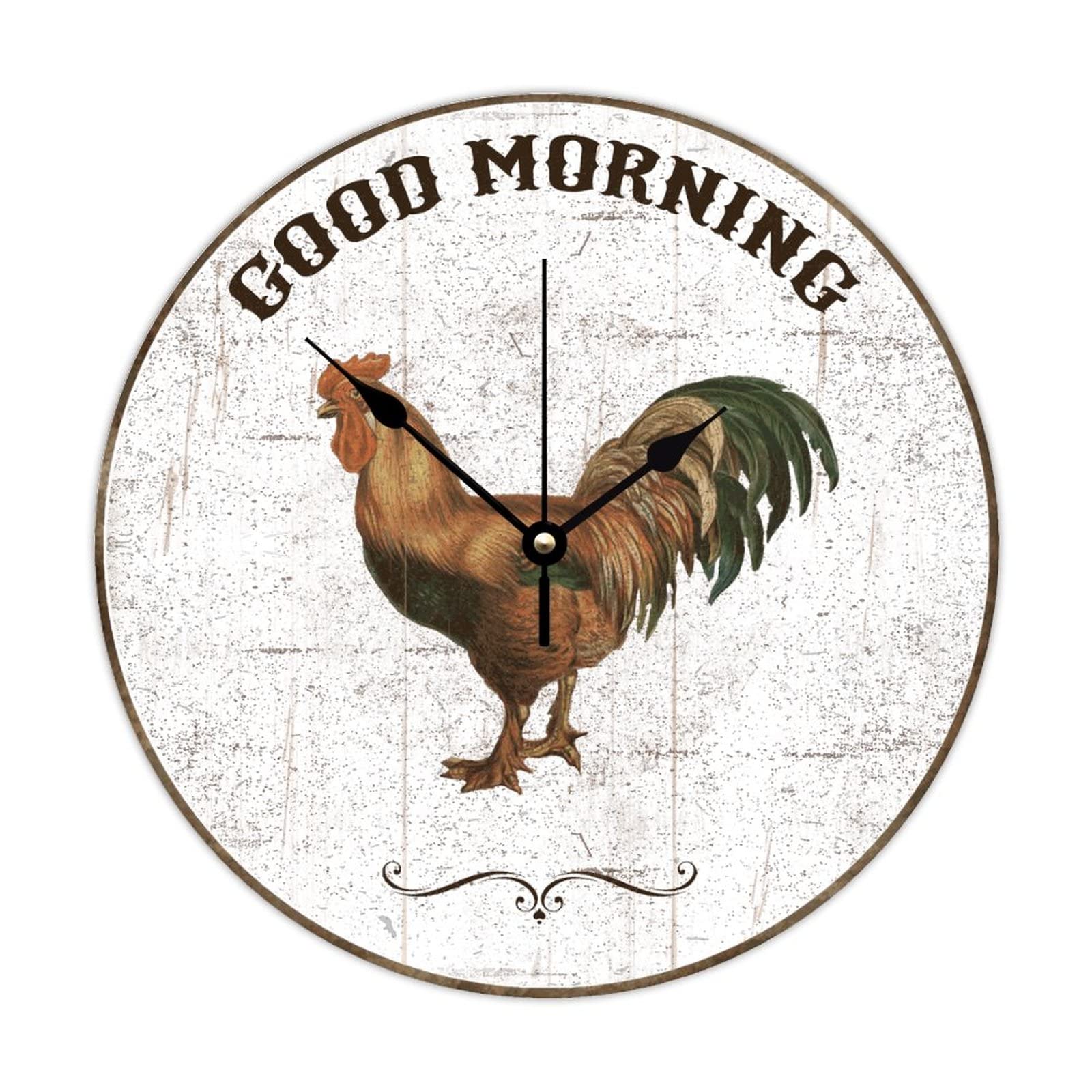 Horloge murale coq rétro pour une cuisine style campagne