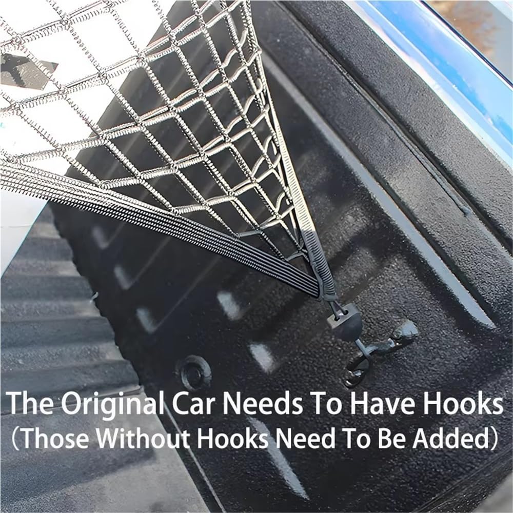 1,2 *, M per Pick-up Camion Corpo Carico Bagagliaio Auto Elasticità Rete Fissa Antiscivolo Borsa Bagagli Deposito Rete Portaoggetti Tasca Organizer