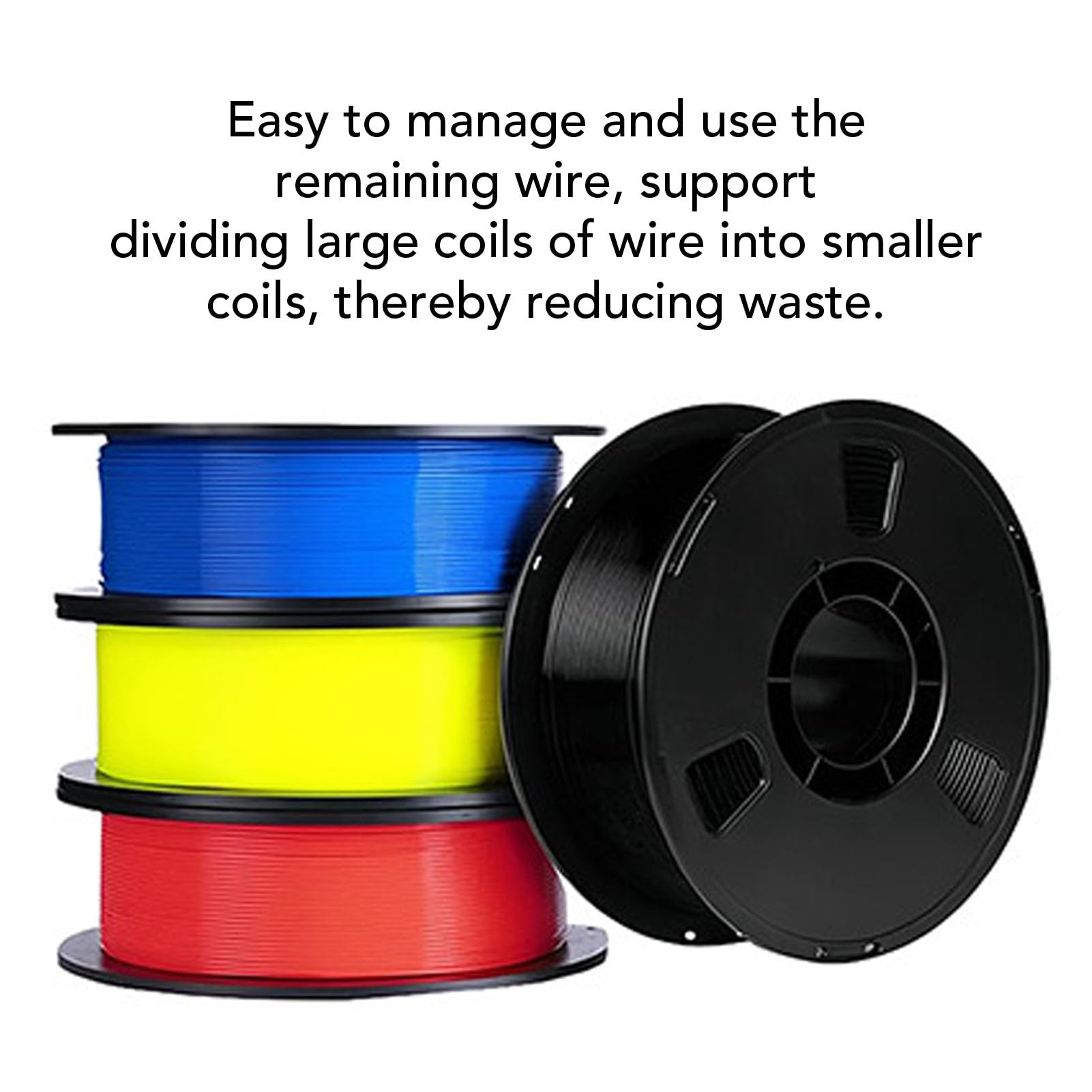 Yctze Nawijak Filamentu do Drukarki 3D - Speed ​​Winder Szpule 20 Cm, Dzielone od 3 KG do 1 KG, Upraszcza Zarządzanie Filamentem Druk 3D, Projekty Rękodzielnicze i Tekstylne (wtyczka UE)