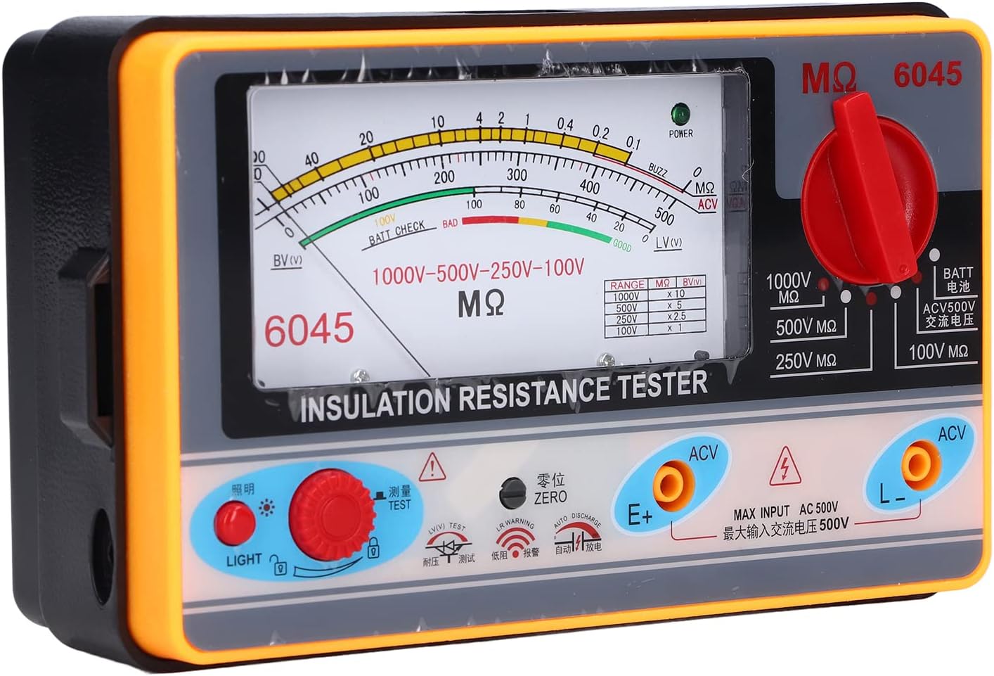 Tester di resistenza di isolamento digitale 1000V AC/DC per Tester di resistenza di isolamento digitale 1000V AC/DC per