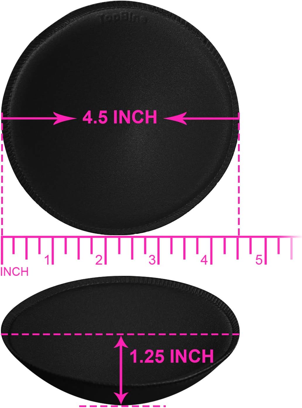 TopBine 3 pairs Round Soft Bra Inserts Pads Removable Sport Bra Cups inserts Mastectomy Bra Inserts For Bikini Top Swimsuit - Image 2