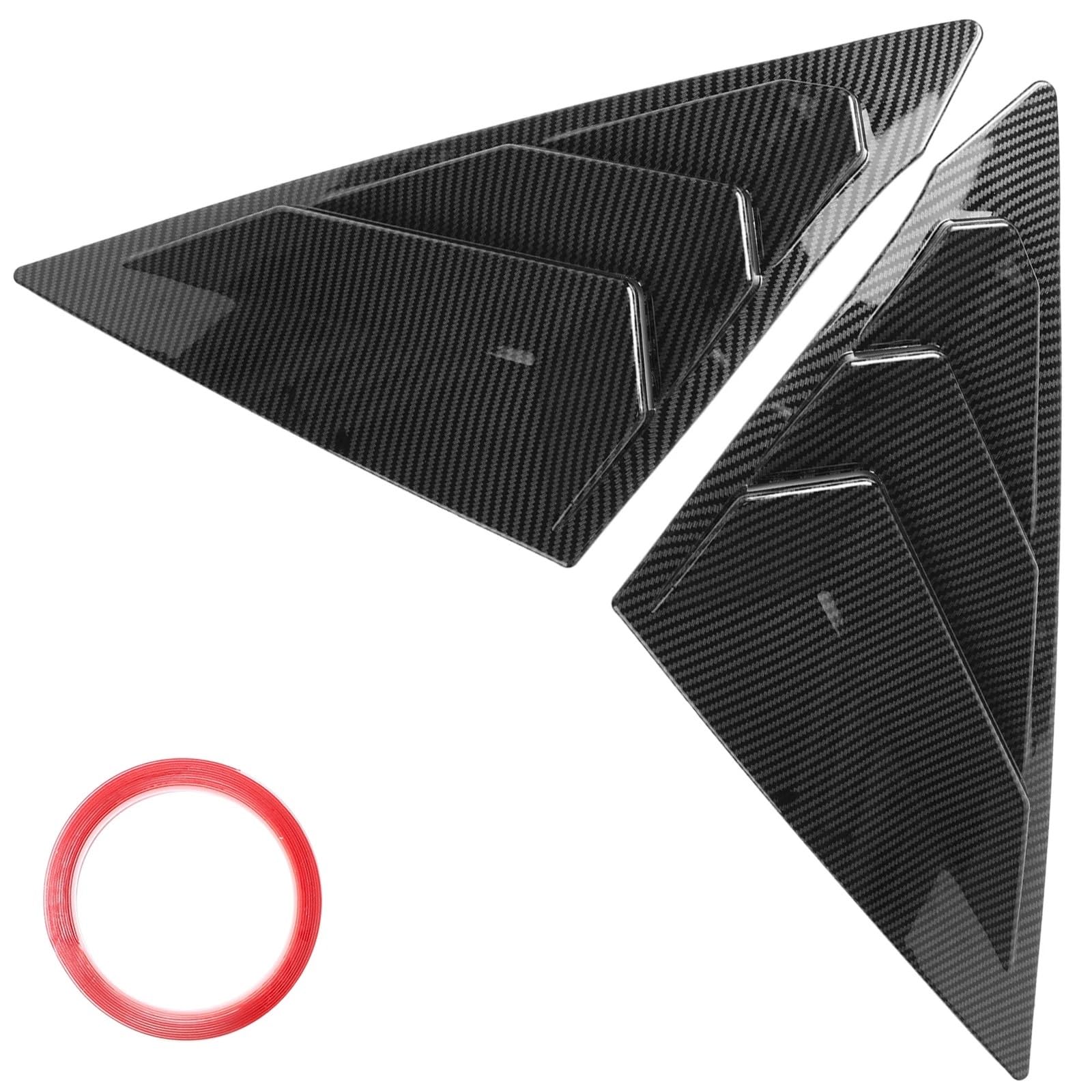 Pasuje do Hondy Civic 11. generacji Sedan 2022-2025, żaluzje tylnej szyby bocznej, osłony otworów wentylacyjnych, osłony żaluzji(Carbon fiber black)