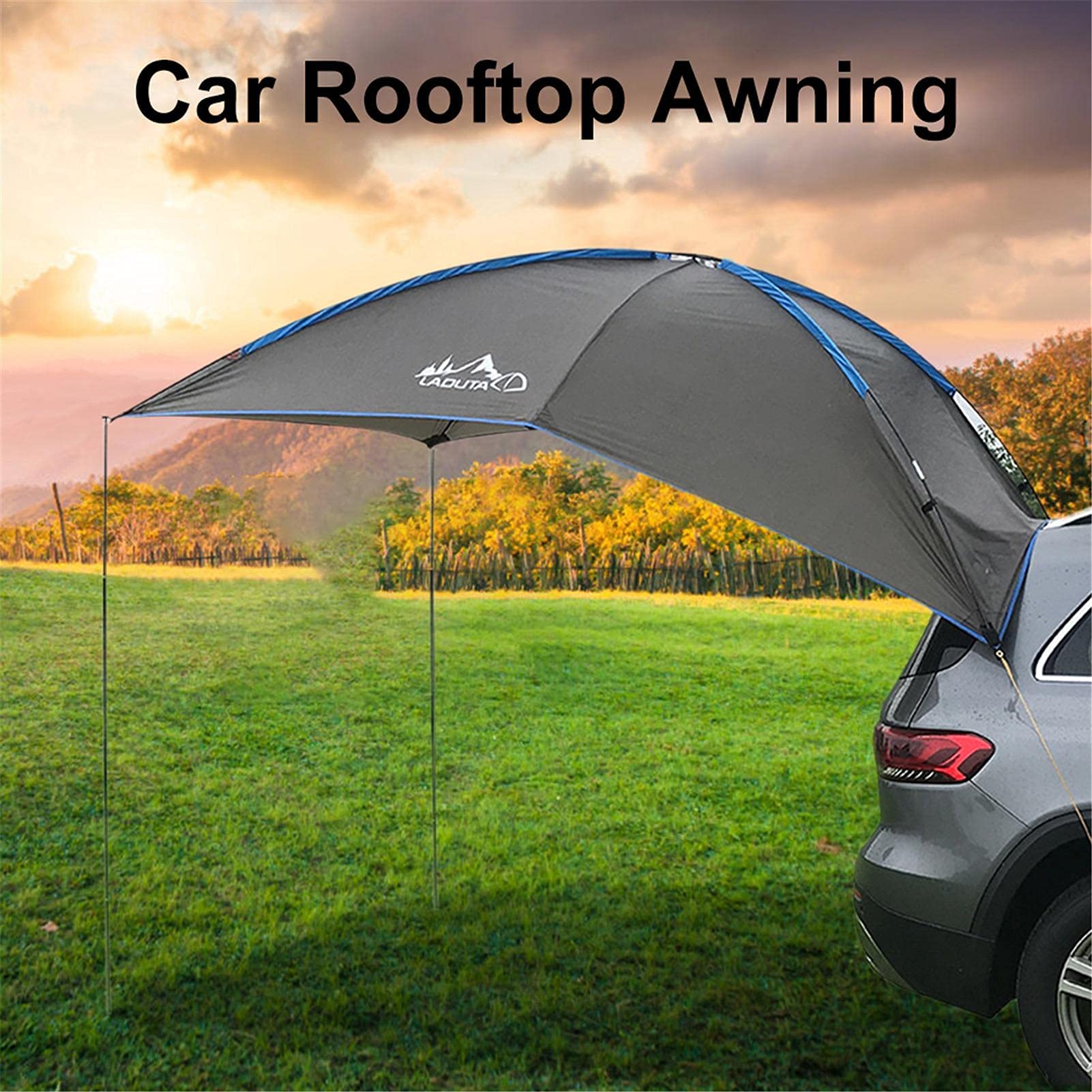 Autokonto - Tail de compte pour le camping, le camping et la famille - Protection solaire - Étanche - Pour SUV, monospace, hayon, monospace, camping, extérieur