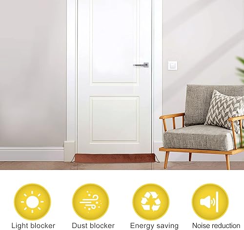 Miniatura 3 de fowong Tope para debajo de la puerta, tope de ruido de puerta de 38 pulgadas, serpiente resistente para la parte inferior de las puertas, bloque de