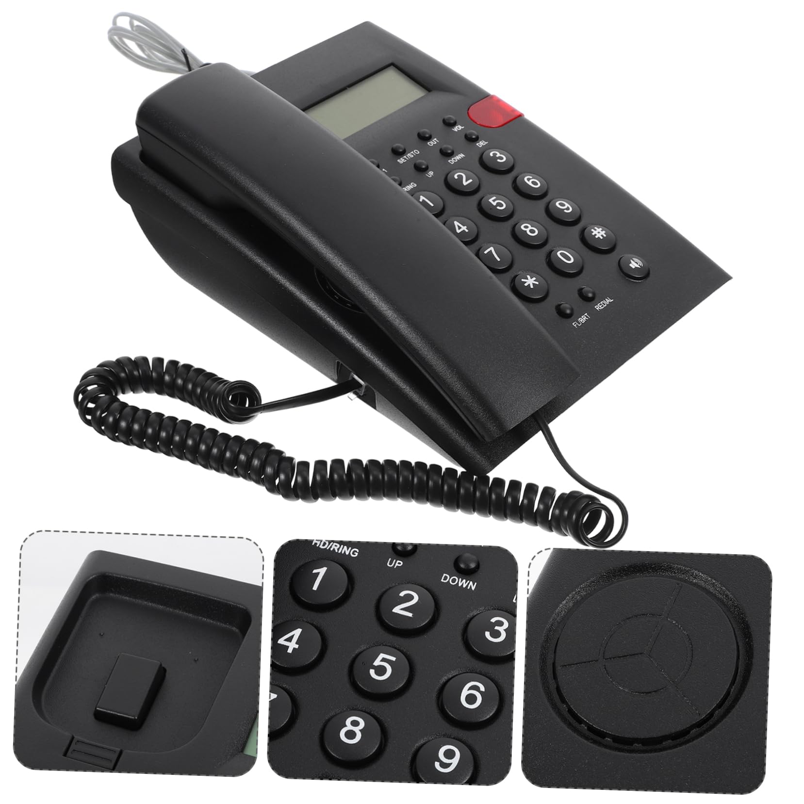 Telefono Fisso Tasti Grandi per Casa e Ufficio Facile da Usare per Anziani e Adolescenti Design Raffinato e Costruzione Duratura