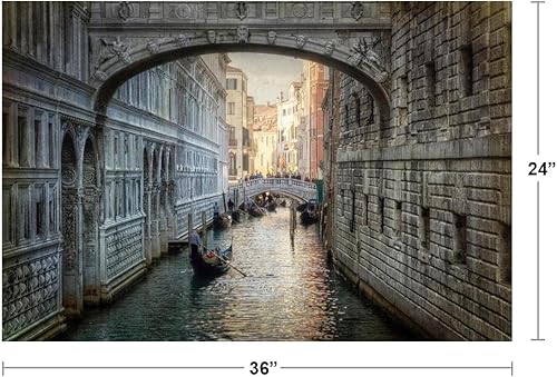 Miniatura 4 de Sospiri Bridge of Sighs Venecia Italia - Póster decorativo para pared, 36 x 24 pulgadas