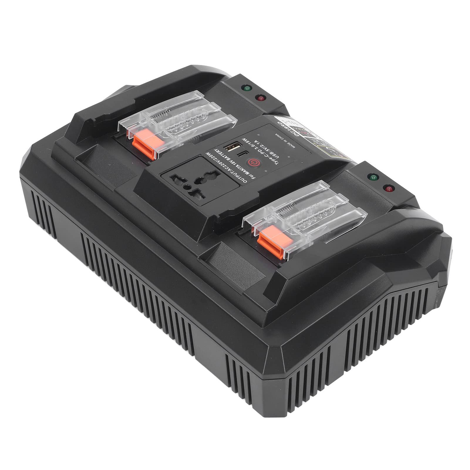 Cargador de Batería de Dos Puertos, Reemplazo de Cargador Rápido de Doble Puerto, Ahorro de Tiempo de Computadora de 100-240V (Enchufe de la UE)