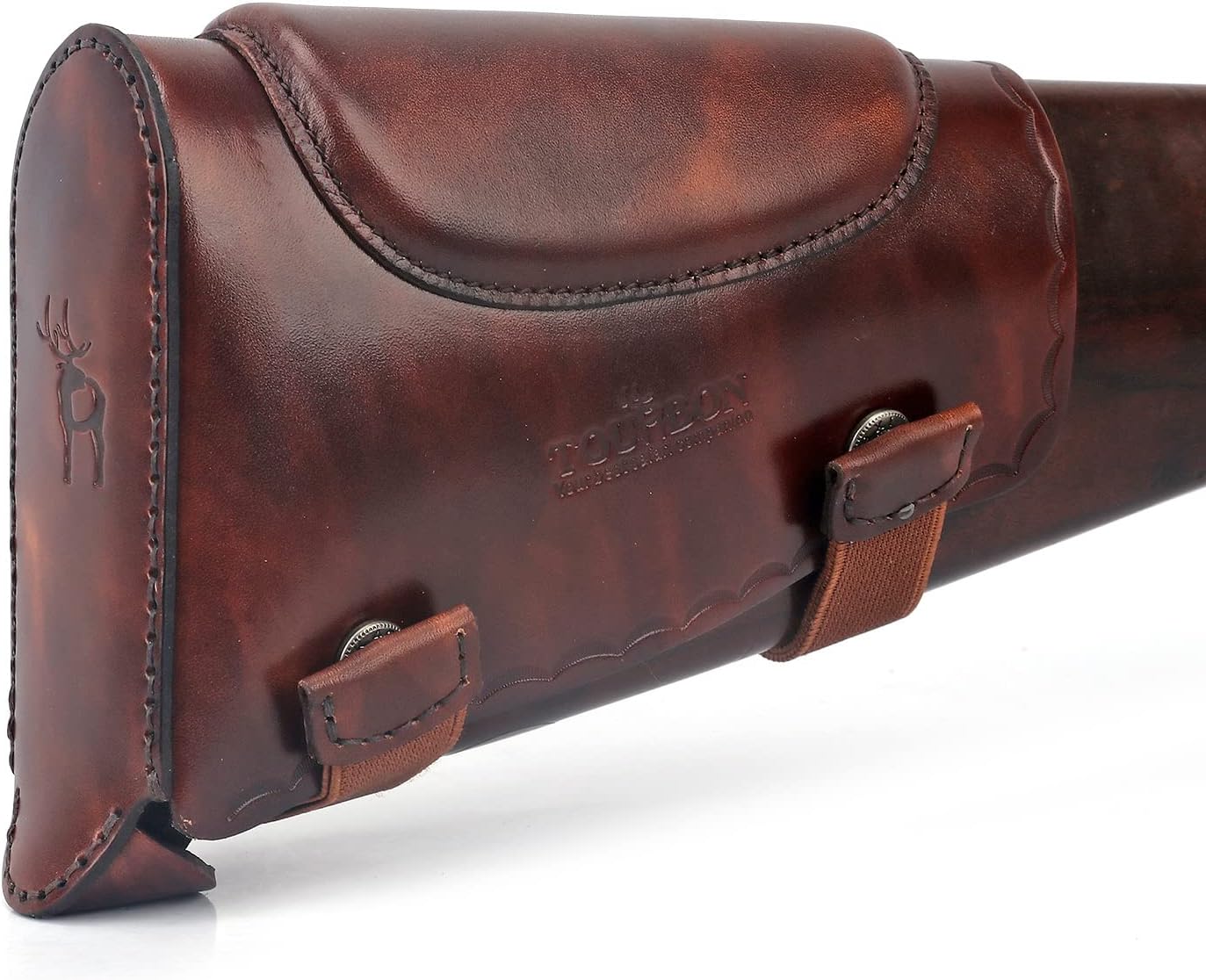 TOURBON Leather Recoil Pad Rifle Shotgun Buttstock Cheek Rest Pad Left Right Handed