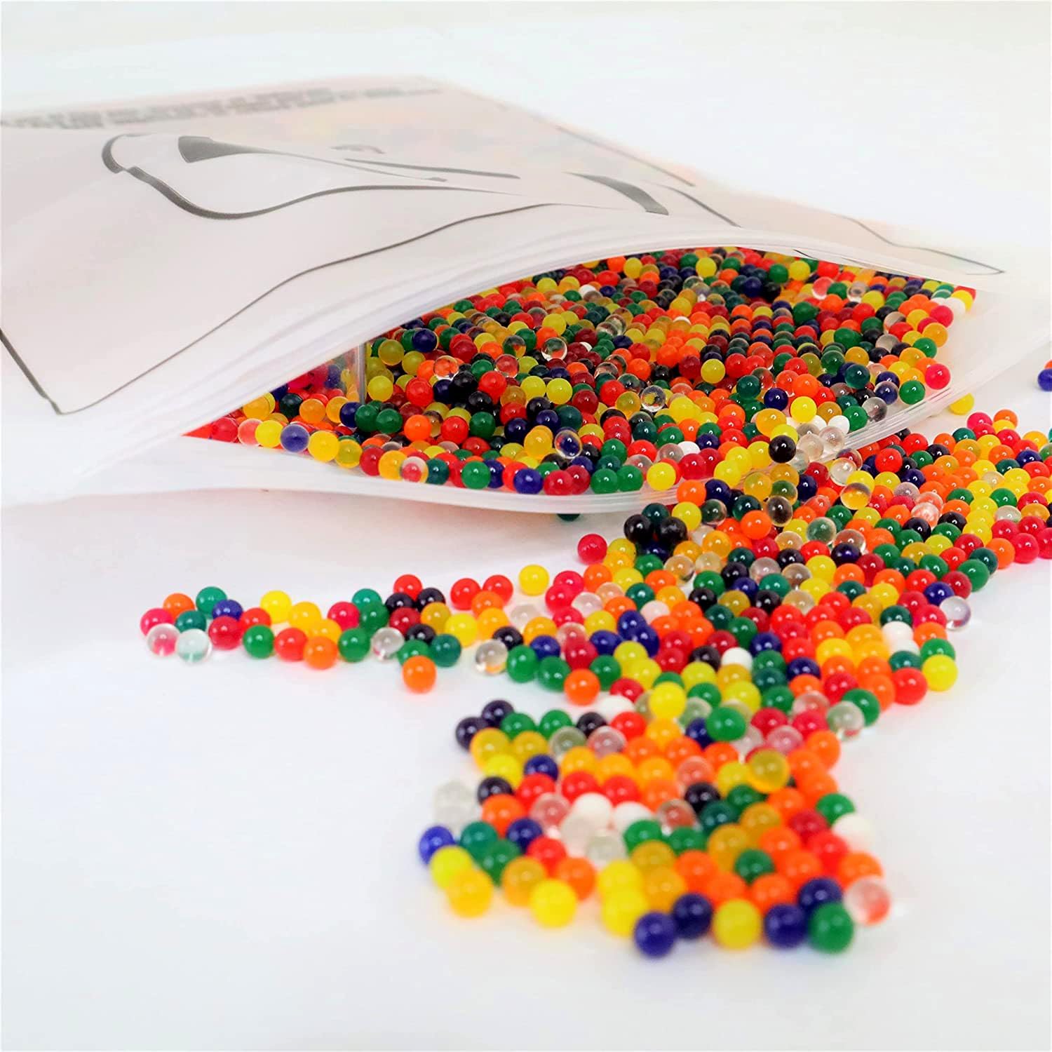 KENOO Water Beads 15mm Multicolored Gel Balls, Biodegradable & Eco-Friendly Vase Filler for Home Decor, Plants, Crafts, and Stress Relief, 70g Pack (10 to 12k pcs)