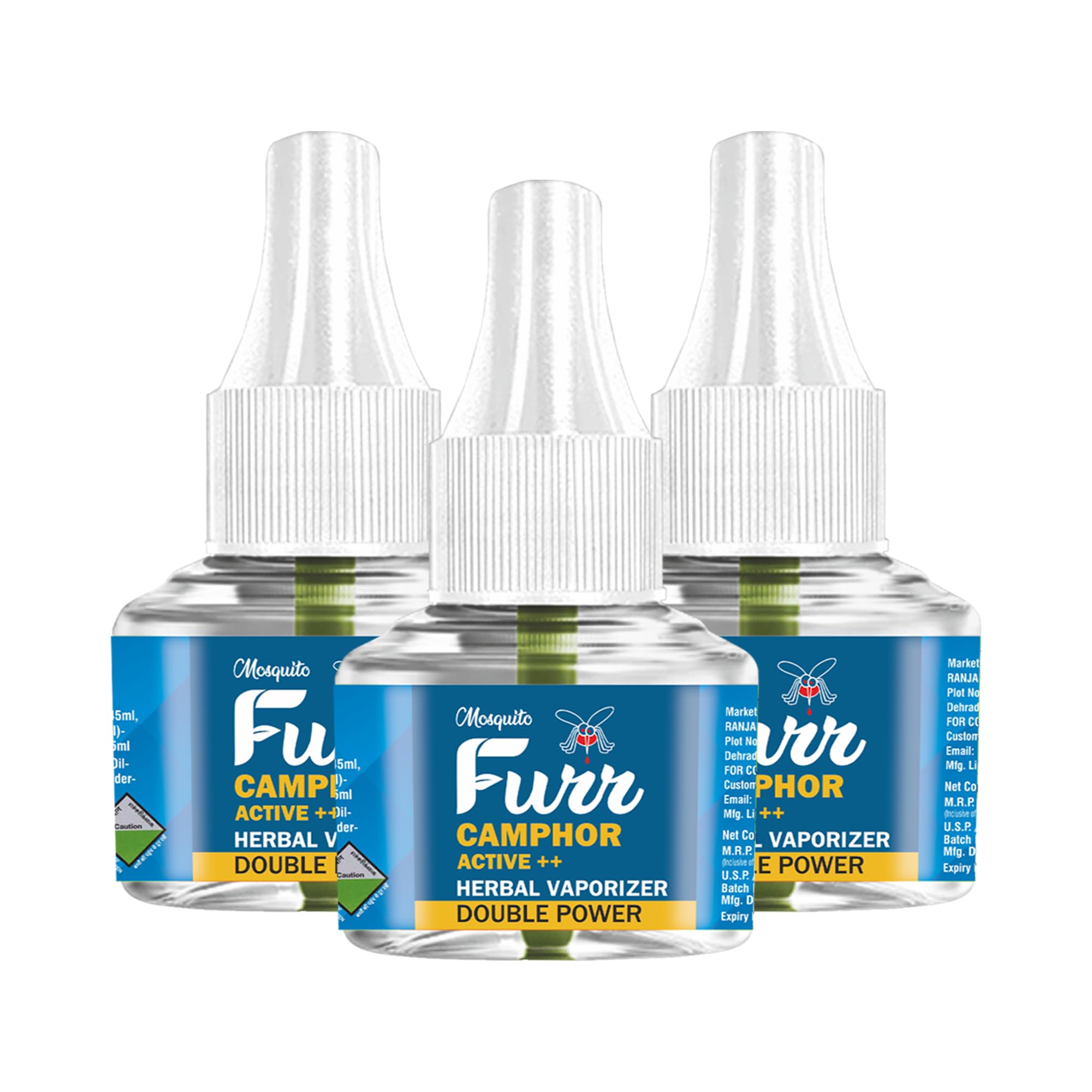 Mosquito Furr Active++ Liquid Vapouriser Double PowerMosquito Repellent Vaporiser Refill Completely Herbal No Kerosene Oil Poison Free Non- Toxic Chemical-Free (Pack 3) 45ml-image-35
