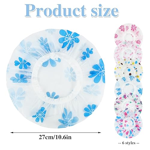 Miniatura 67 de Gorro de ducha, 3 unidades, impermeable, reutilizable, gorro de baño para el cabello, relleno de calcetines para mujeres, hombres y niños