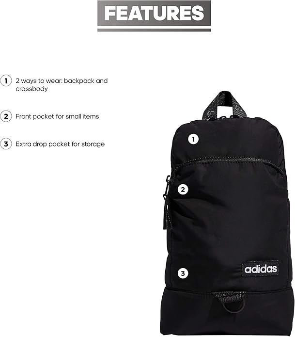 adidas essentials convertible crossbody backpack