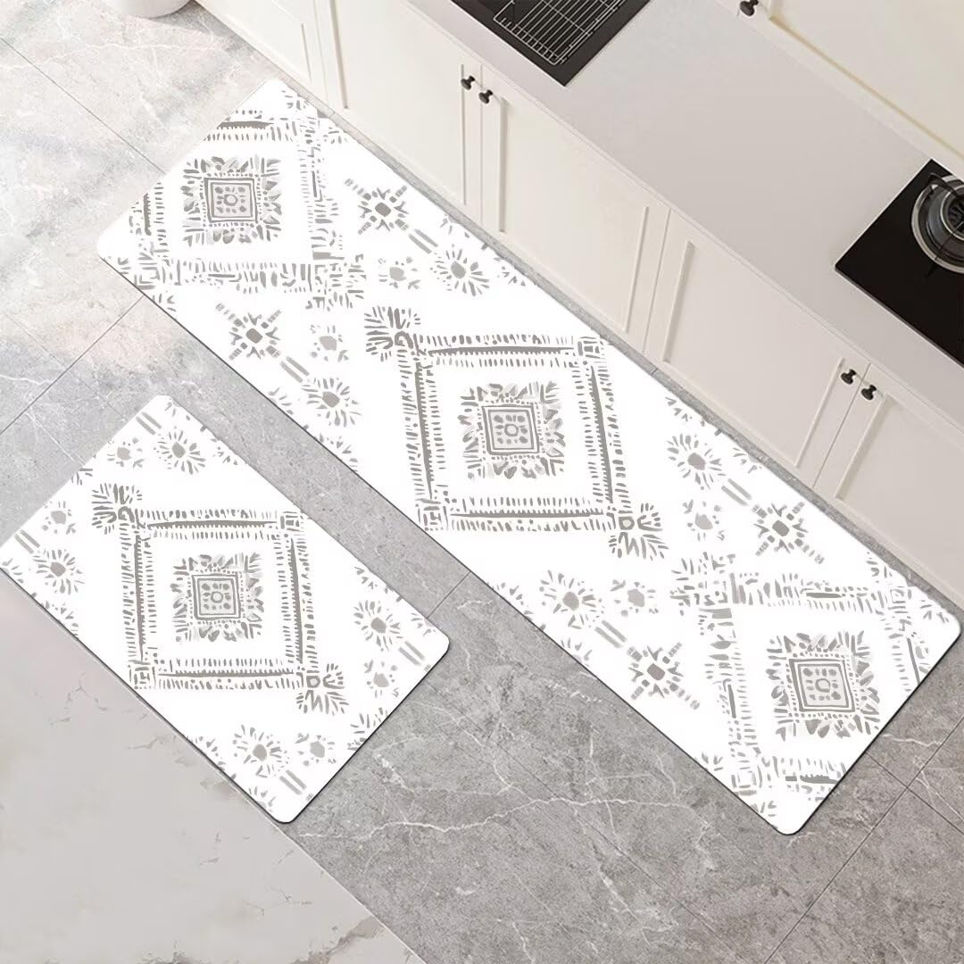 Alfombras de cocina lavables y súper absorbentes con base antideslizante para comedor, pack de 2