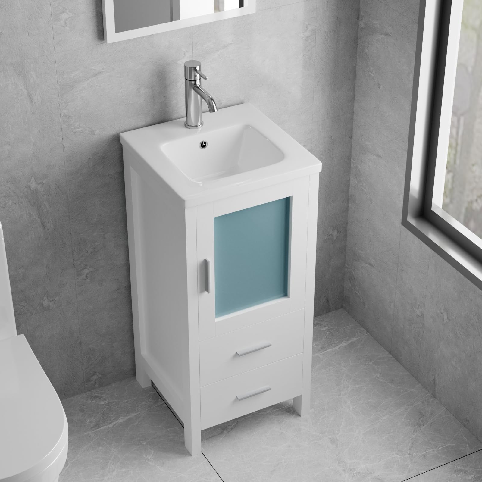 Walnest 16 inch vanity set