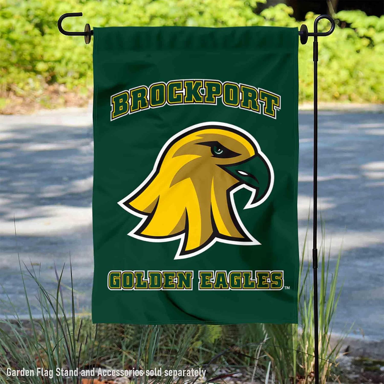College Flags & Banners Co. SUNY Brockport Golden Eagles Wordmark Garden Banner Flag