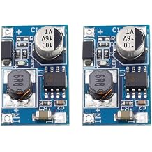 2Pcs High-Power 8W DC-DC Step Up Module 3V6V to 12V 3A Booster Board for Lithium Battery for Mobile Power DC to DC Converter Power Supply Boost Module Output 8W-12V0.8A 6W-12V0.5A Blue