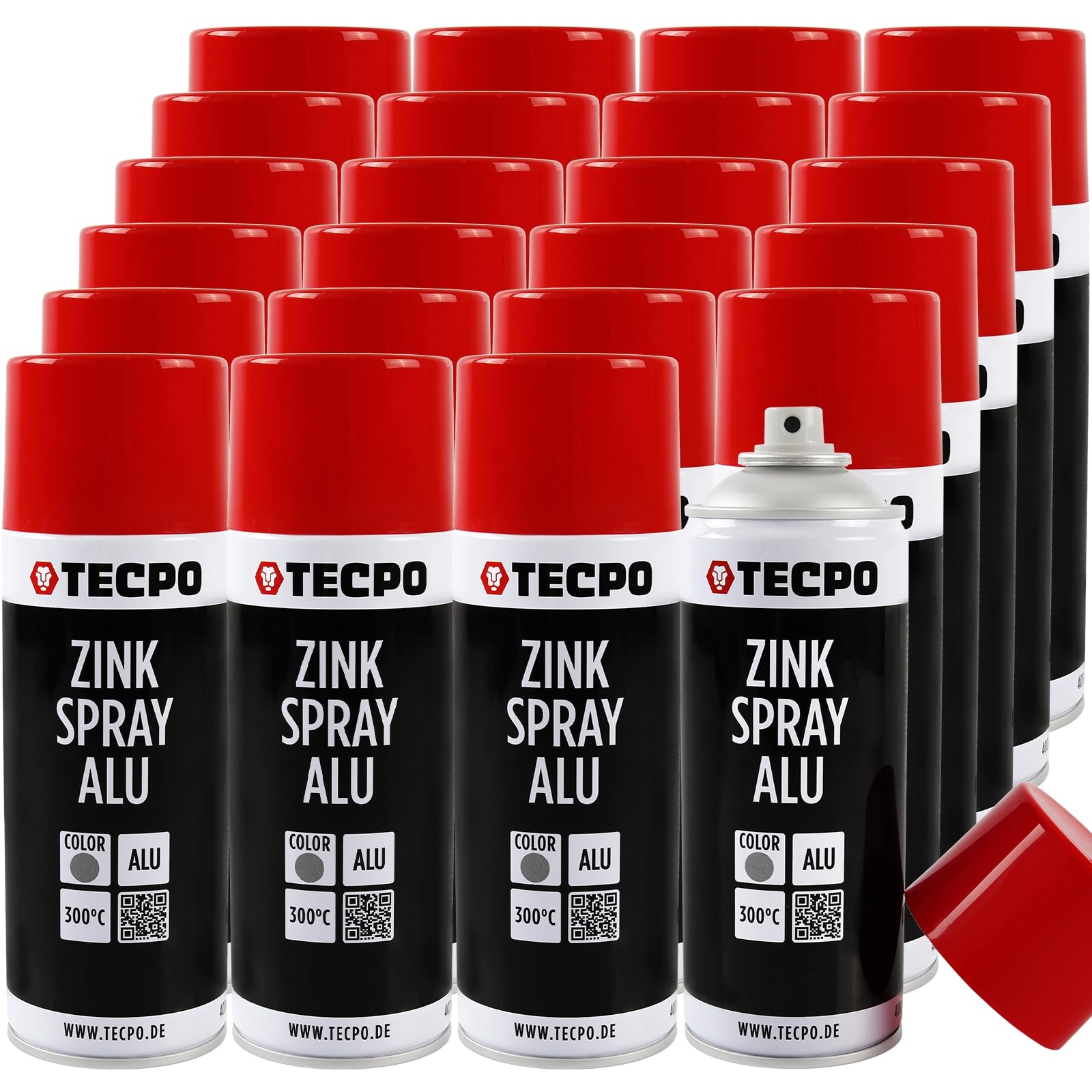 TECPO Zinkspray Metall Alu Hell, 400ml (24x 400)
