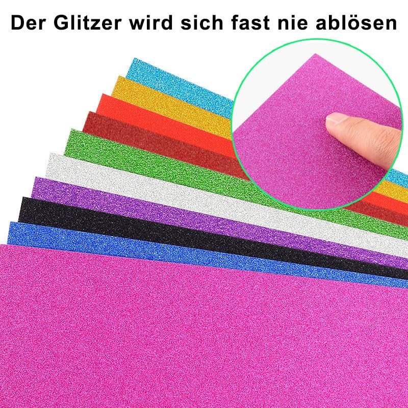 A4 Silver Glitter Card Glitter Paper Non Shed Sparkle Craft Sheets