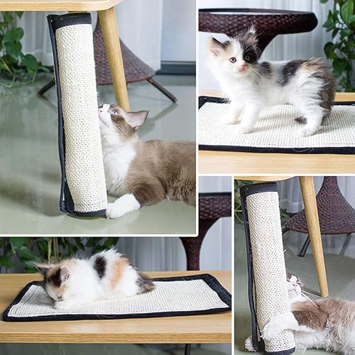Miniatura 4 de Alfombrilla rascador para gatos, de sisal natural, protector de muebles, alfombrilla de rascador para sofá, alfombrilla de arañazos para gatos,