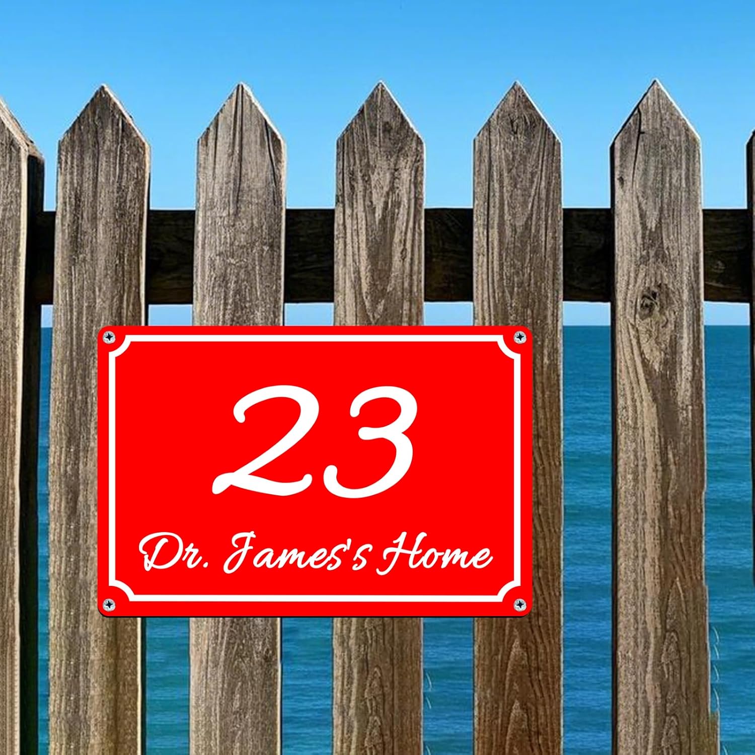 Customisable House Address Number Plaque, Aluminium, Multiple Colours Available