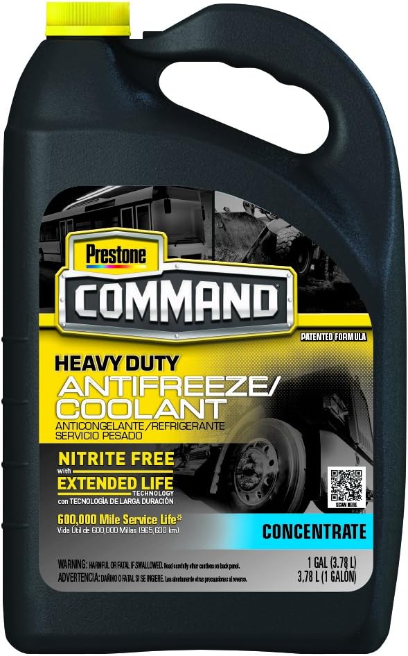 Prestone AFC12000-6PK Command Heavy Duty Nitrate-Free Extended Life Antifreeze, 1 Gallon (Pack of 6)