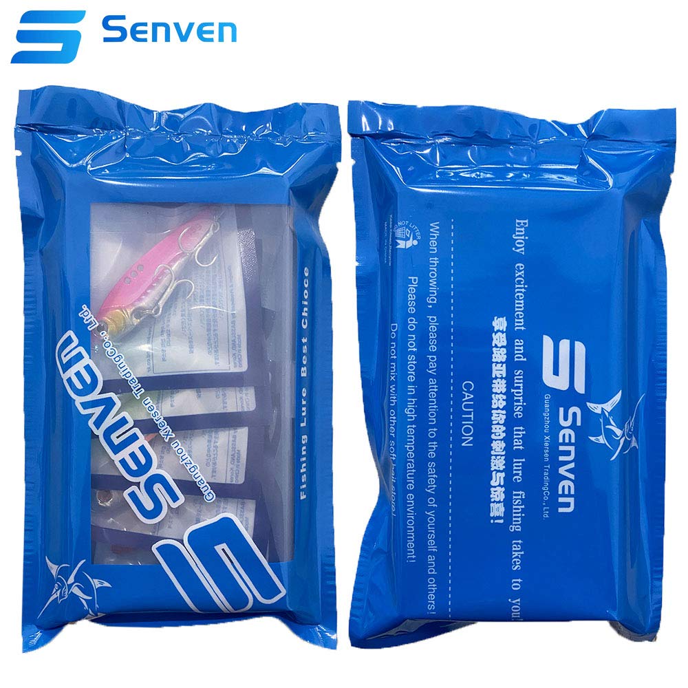 Kit di 5 Esche VIB a Manovella - Esche di Metallo Con Lama Rotante, Spinner e Occhi 3D per Pesca - Vibration Lama
