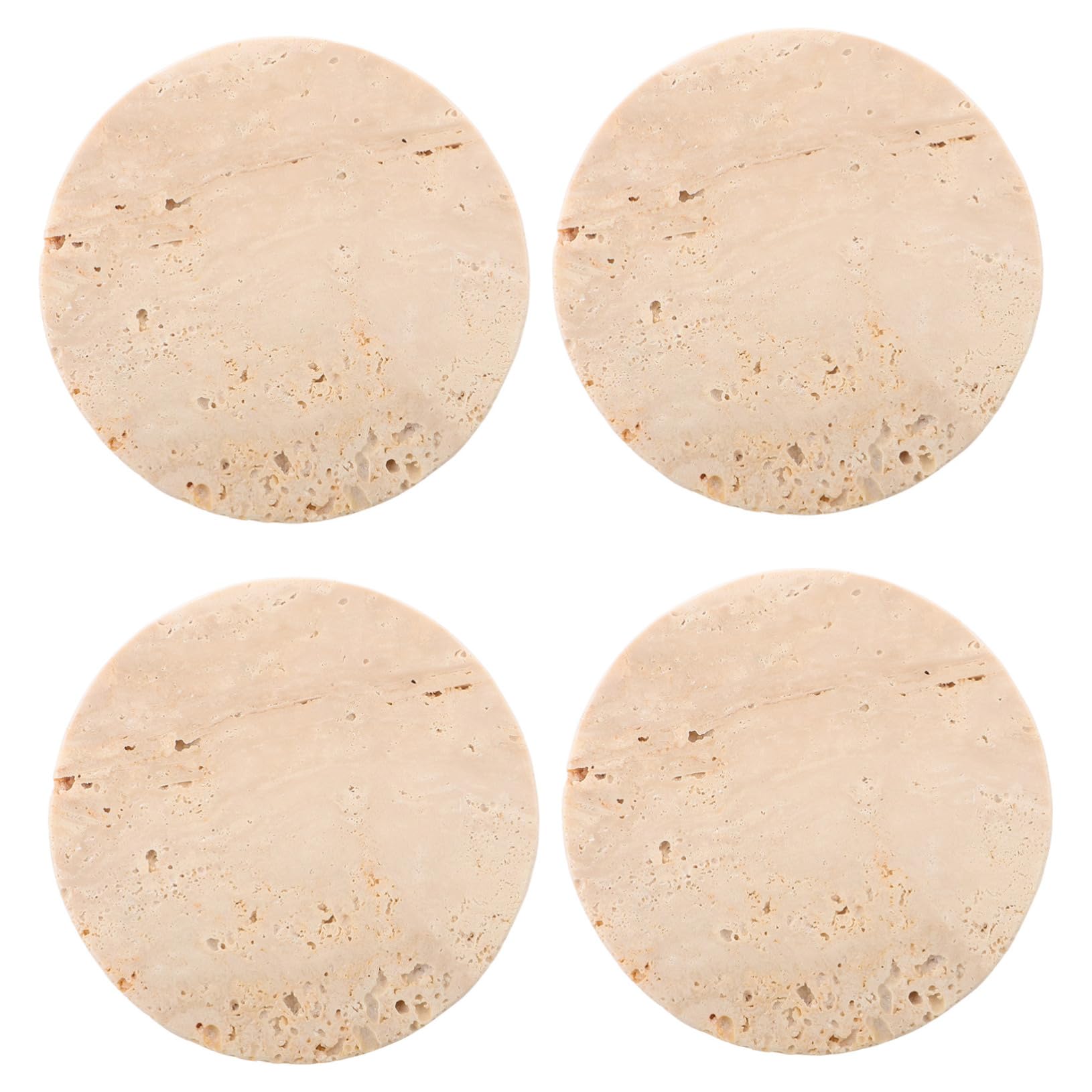 Sous-verres pierre ronds par 4 pour sublimer votre table à café de salon