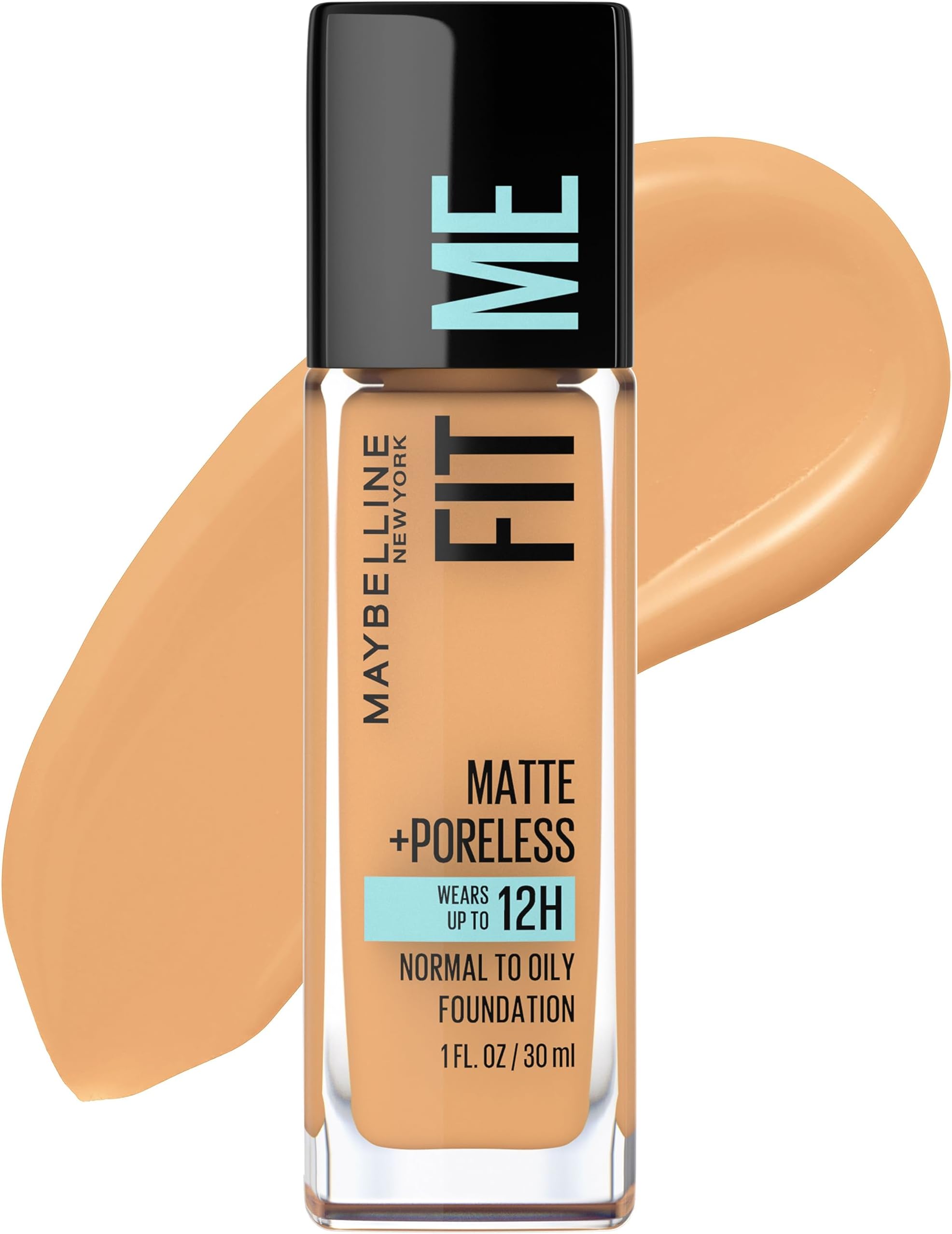 Fit Me Matte + Poreless Liquid Oil-Free Foundation Makeup, Golden, 1 fl; oz